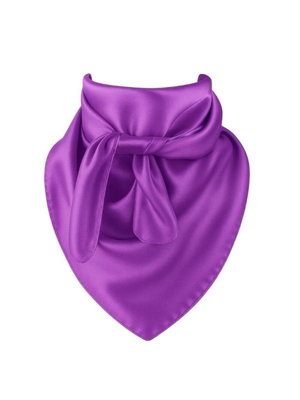 Violet Purple Wild Rag Scarf 35x35 Satin Western Cowgirl Cowboy Bandana